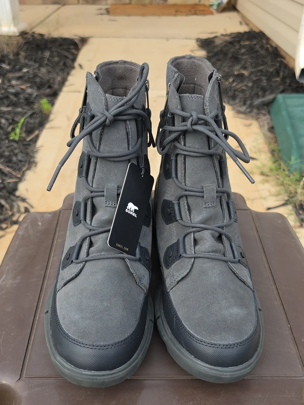 Sorel black size grey